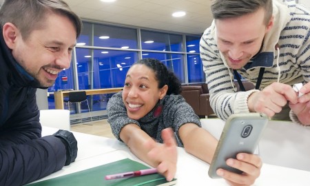 Bilde av journalist masterstudenter