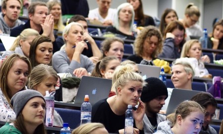 Lærerstudenter ved høgskolen i Oslo Akershus.