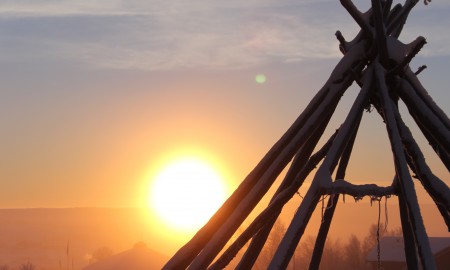 Picture of the returning sun. Once again shining in Guovdageaidnu.