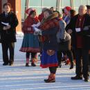 Feiring av samefolketsdag utenfor Diehtosiida.